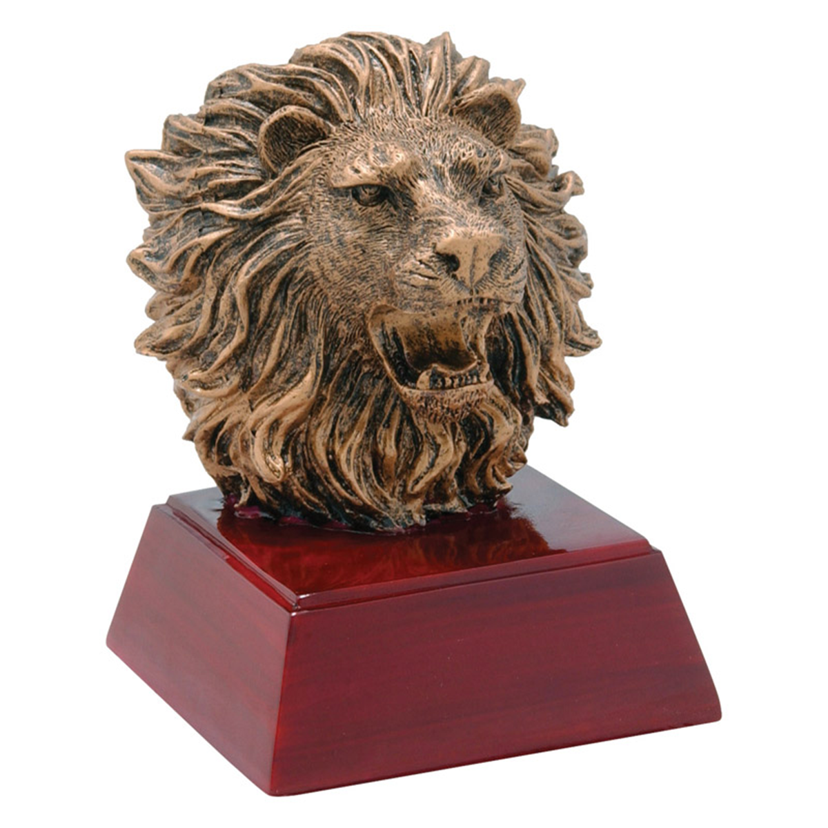 Lion Bronzed Resin Trophy