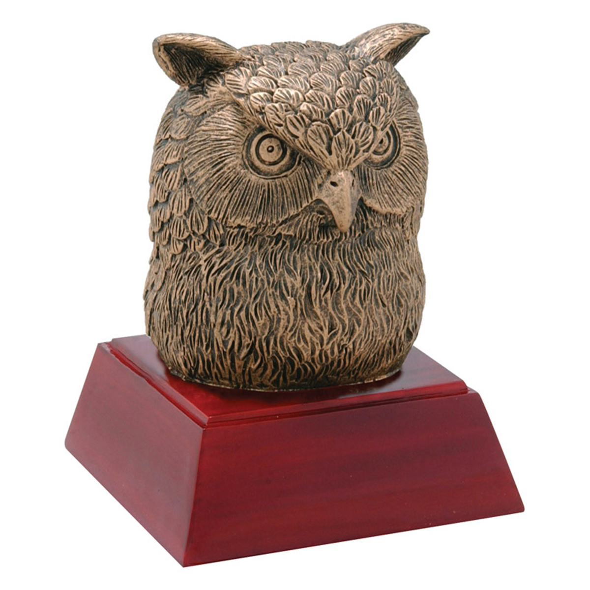 Owl Bronzed Resin Trophy