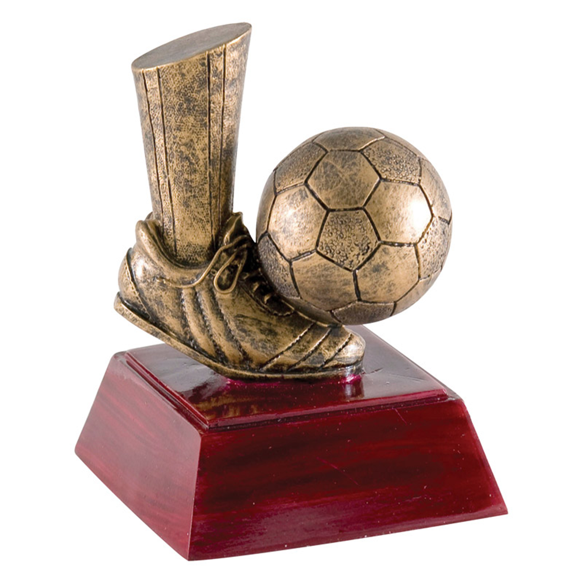 Soccer Bronzed Resin Trophy