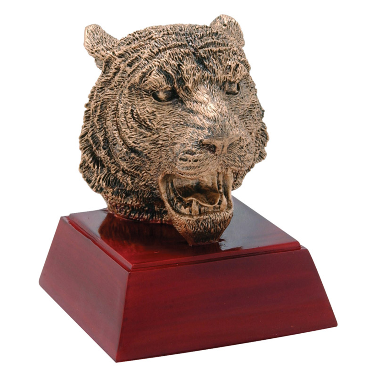 Tiger Bronzed Resin Trophy