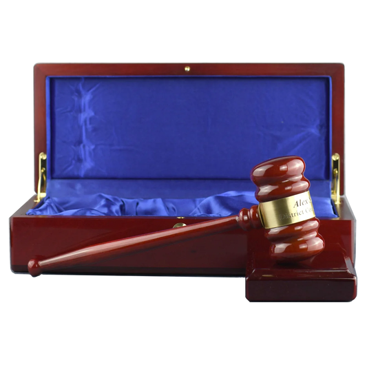 Rosewood Deluxe Gavel and Presentation Case