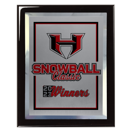 400 Series Piano Black Plaque with Metal Plate and Backplate