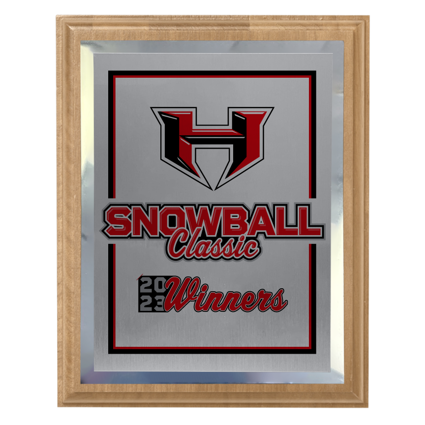 400 Series Solid Alder Plaque with Metal Plate and Backplate