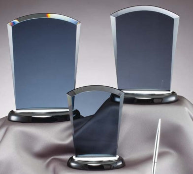 Smoked Glass Award on Black Base