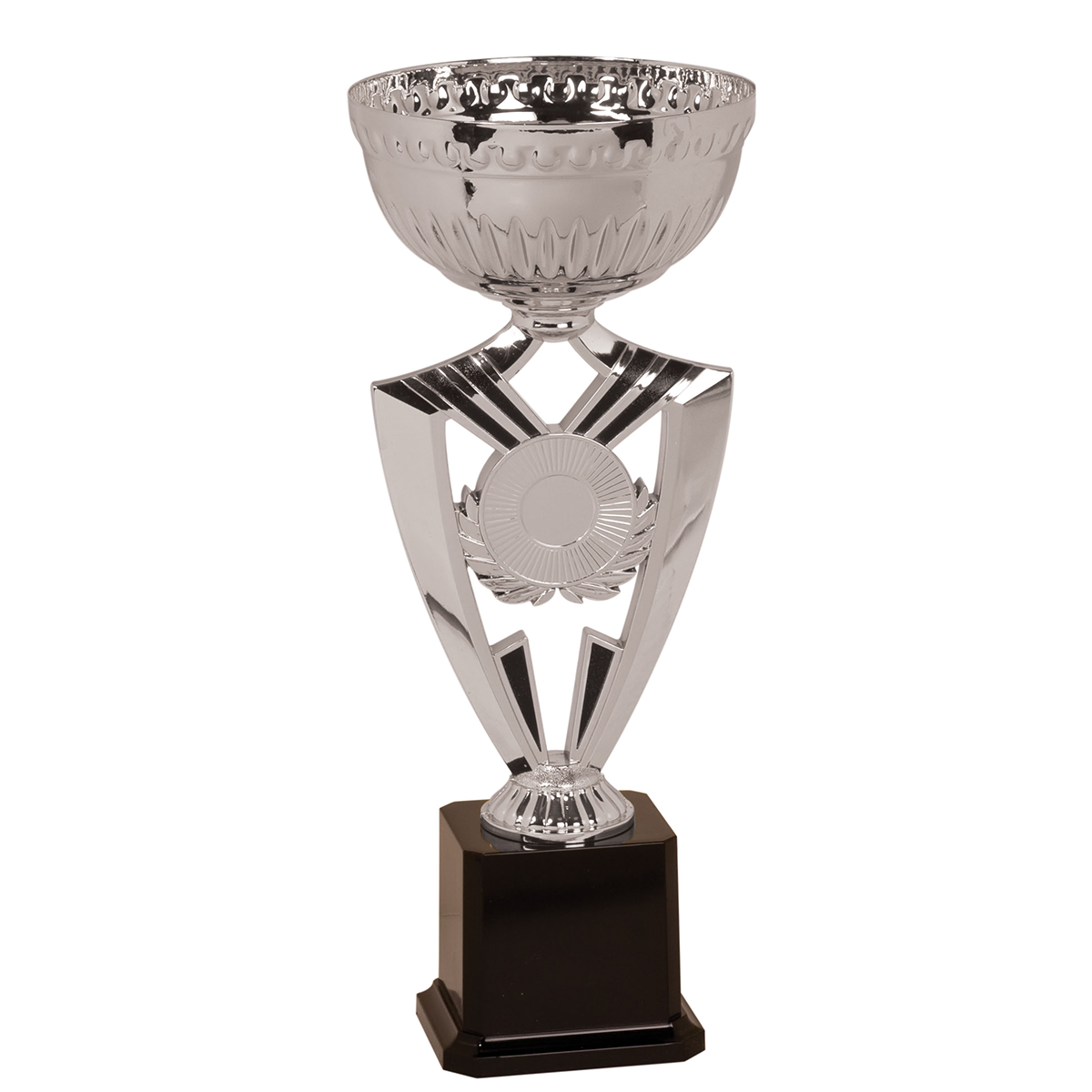 Silver Ribbon Cup Trophy with Insert Holder