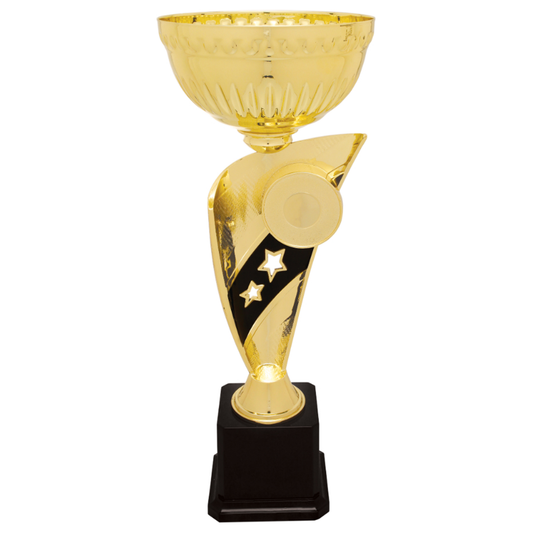 Gold Banner Cup Trophy with Insert Holder