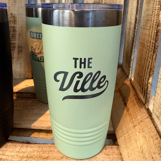 "The Ville" Script Tumbler with Slider Lid