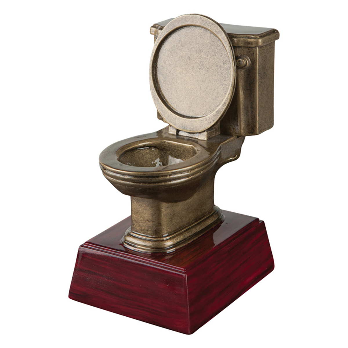 Toilet Bowl Resin Trophy with 2" Holder