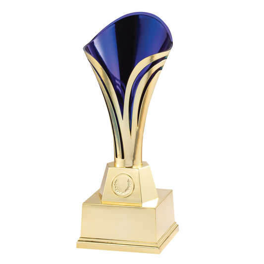 Tuscany Cup Trophy in Gold/Blue