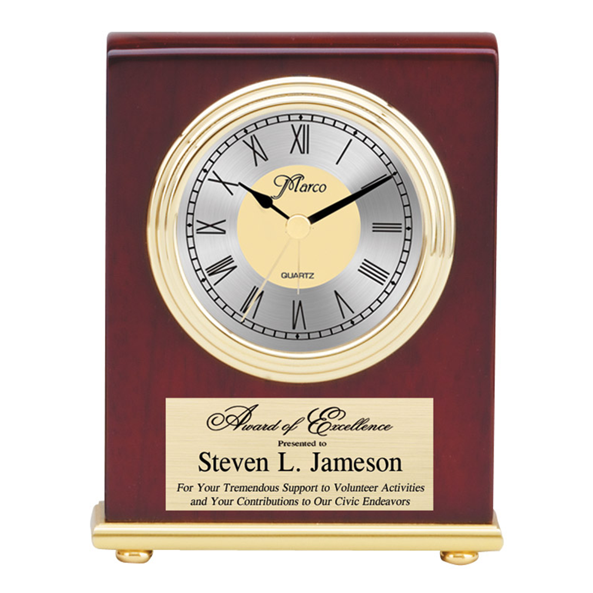 Vertical Rosewood Clock