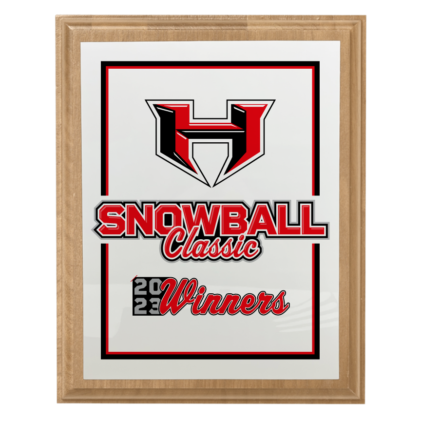 400 Series Solid Alder Plaque with Metal Plate and Backplate