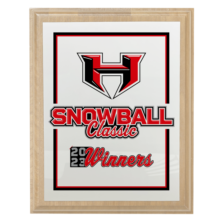 400 Series Solid Bamboo Plaque with Metal Plate and Backplate