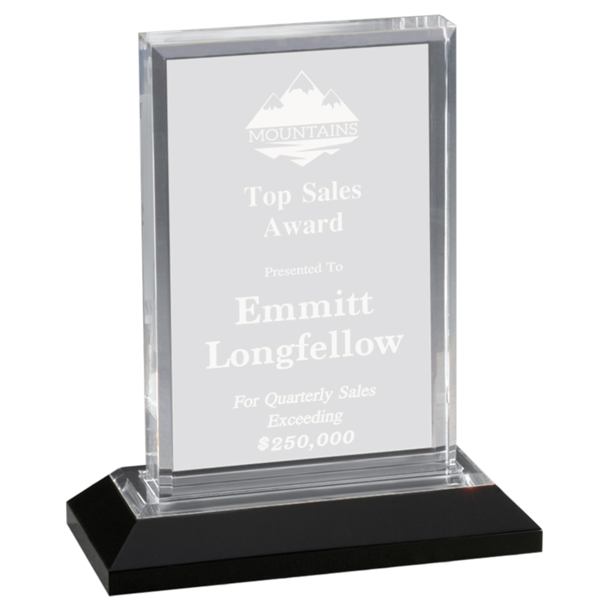 Silver Beveled Impress Acrylic