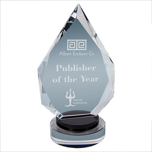 Diamond Crystal on Black & Clear Round Base