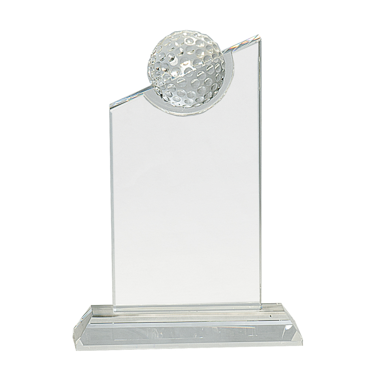 Clear Crystal with Inset Crystal Golf Ball on Clear Base
