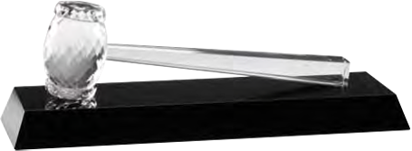 Crystal Gavel on Black Crystal Base