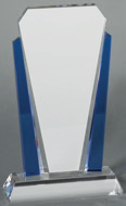Bethesda Crystal Award with Blue Edges