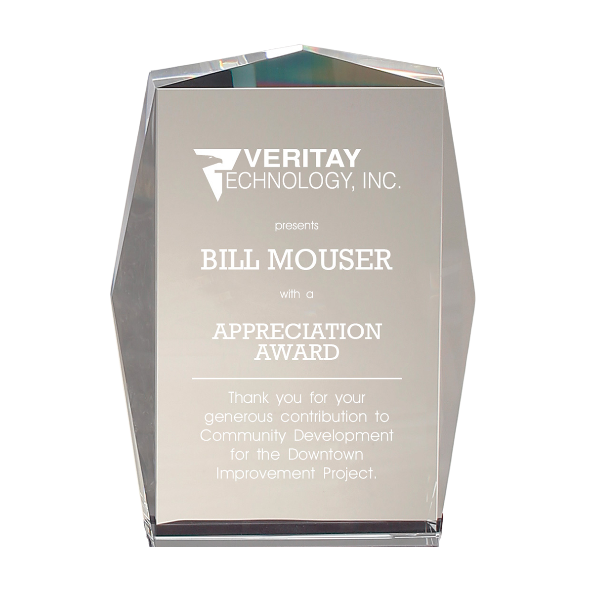 Rectangle Crystal Award