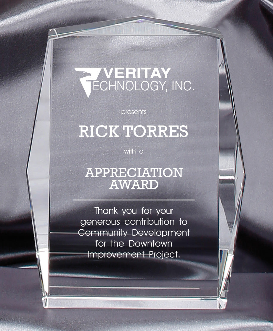 Rectangle Crystal Award