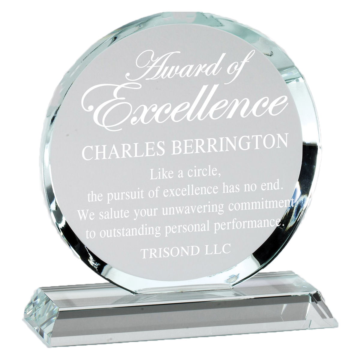 Crystal Round Facet with Clear Crystal Base
