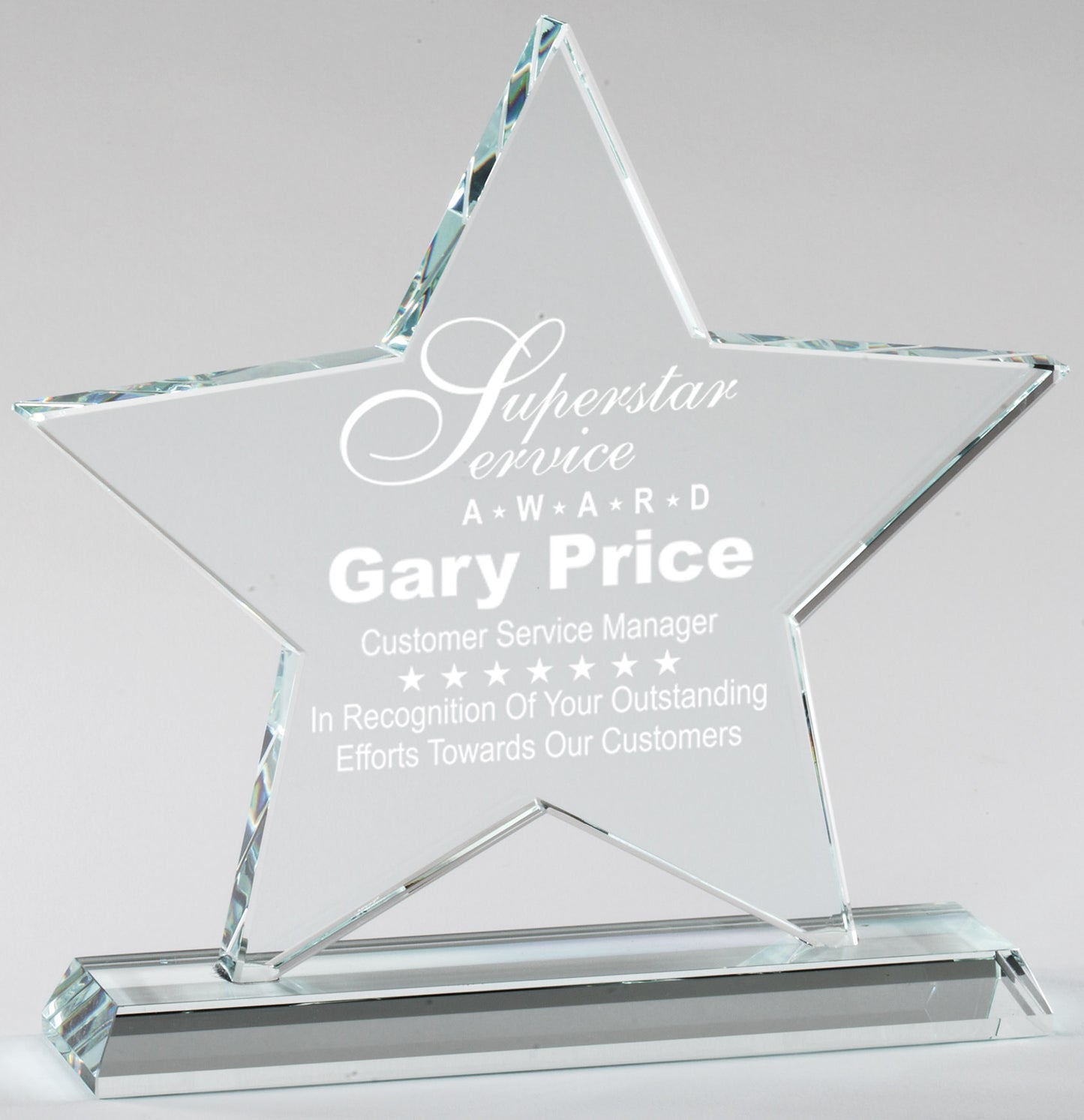 Crystal Star on Clear Crystal Base