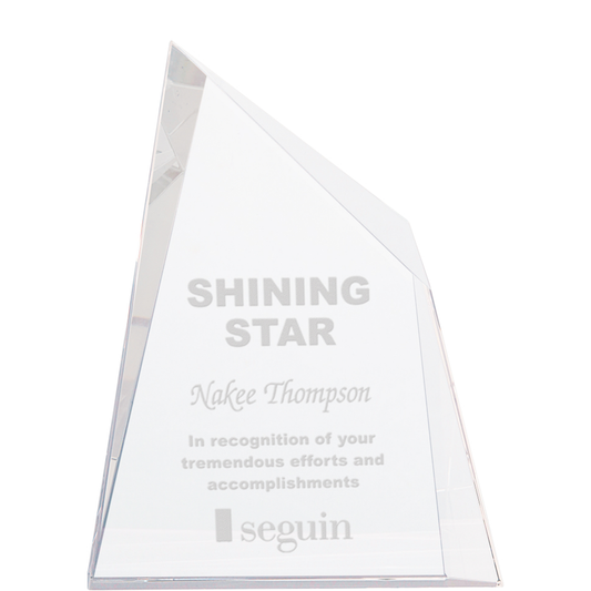 Crystal Slant Facet Wedge