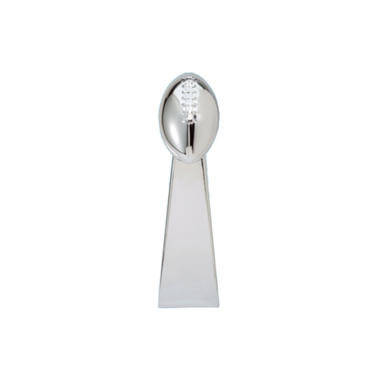 Football Tower Trophy in Chrome Finish