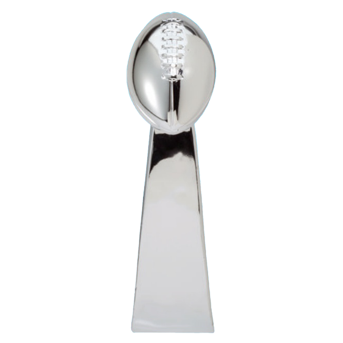Football Tower Trophy in Chrome Finish