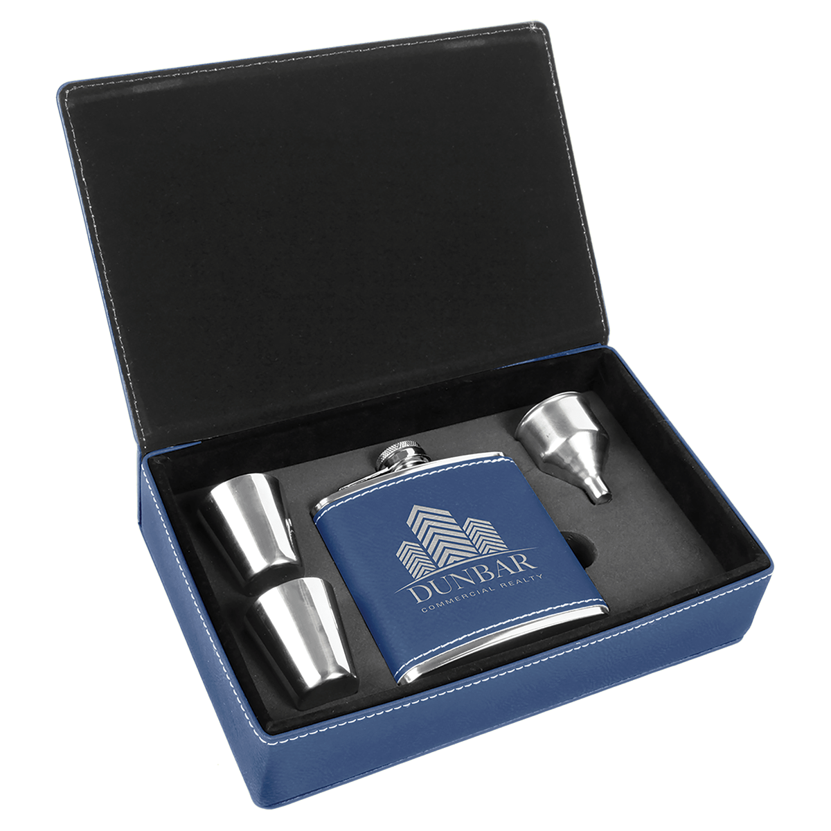 Leatherette Flask Set
