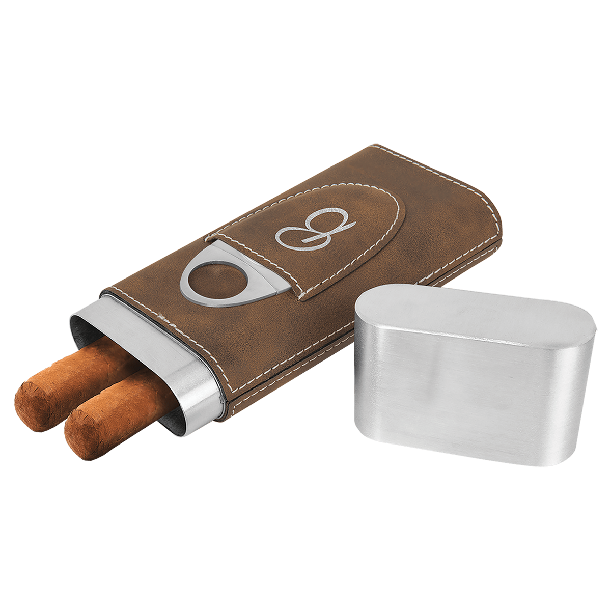 Leatherette Cigar Case with Cutter