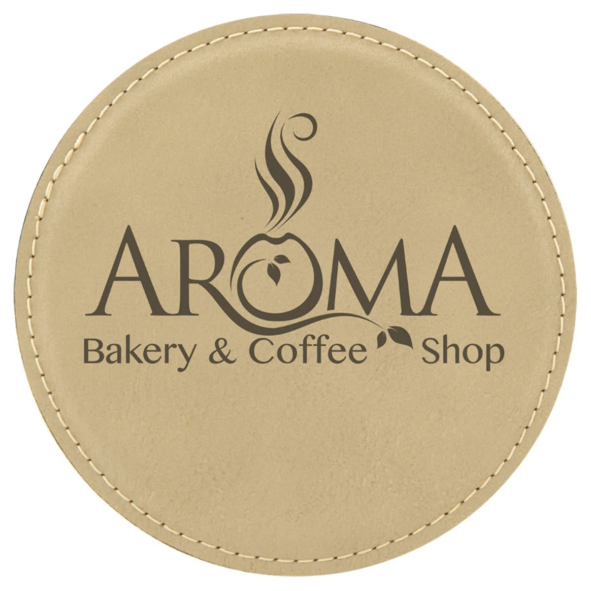 Leatherette Round Coaster