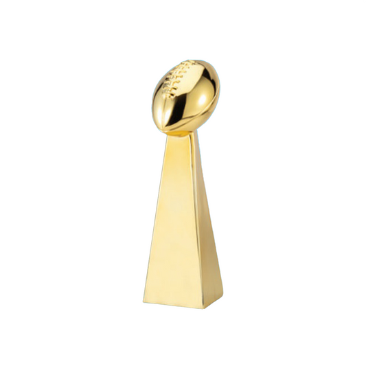 Football Tower Trophy in Gold Finish