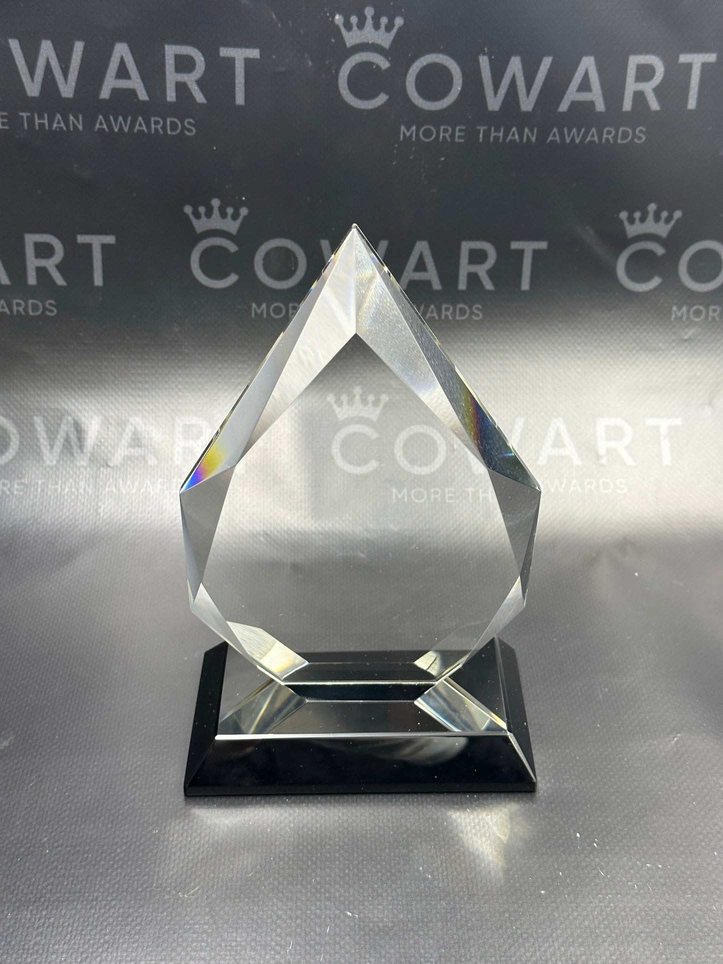 Diamond Crystal on Black Pedestal Base