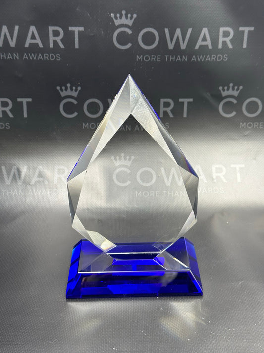 Diamond Crystal on Blue Pedestal Base