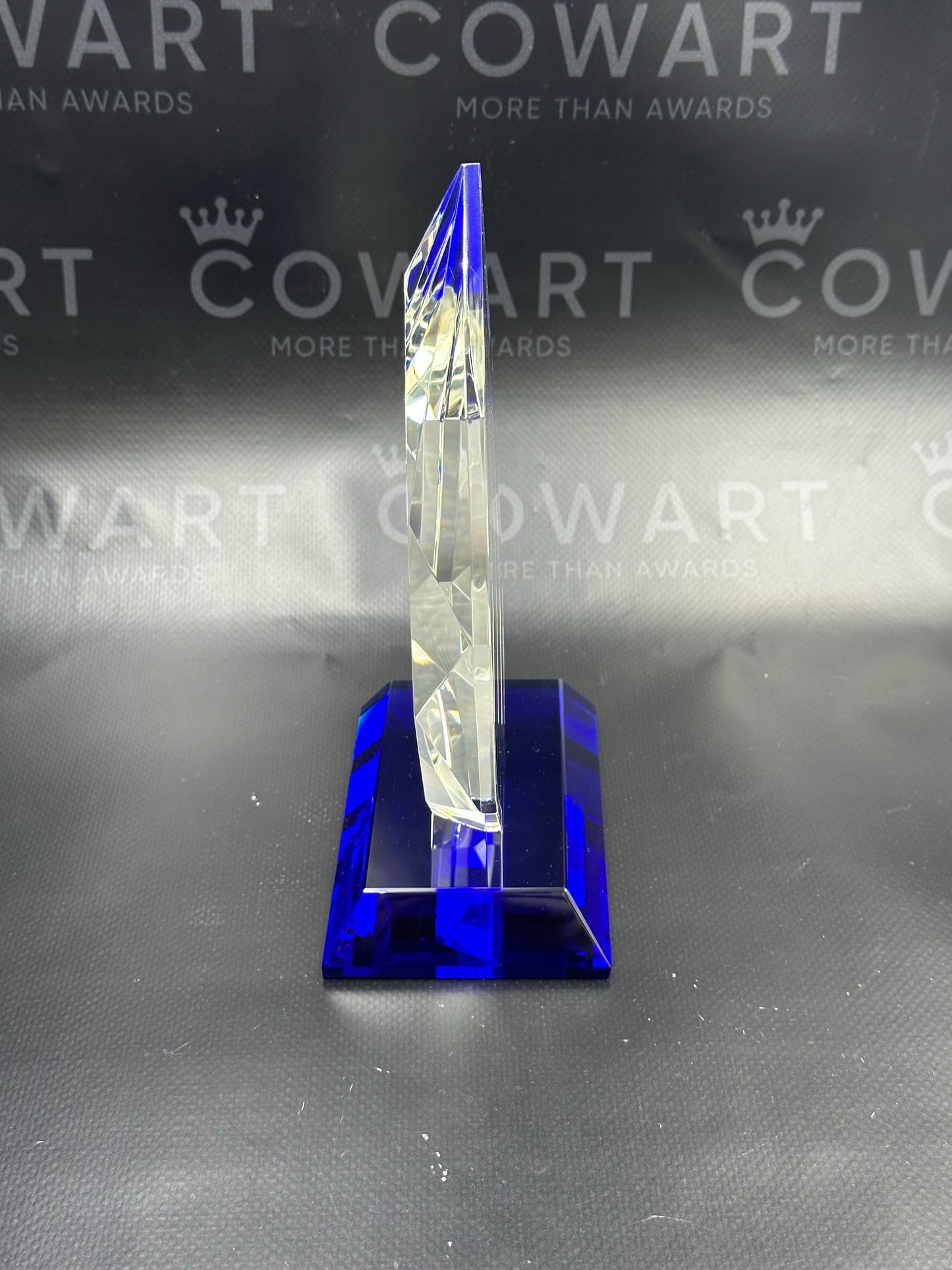 Diamond Crystal on Blue Pedestal Base
