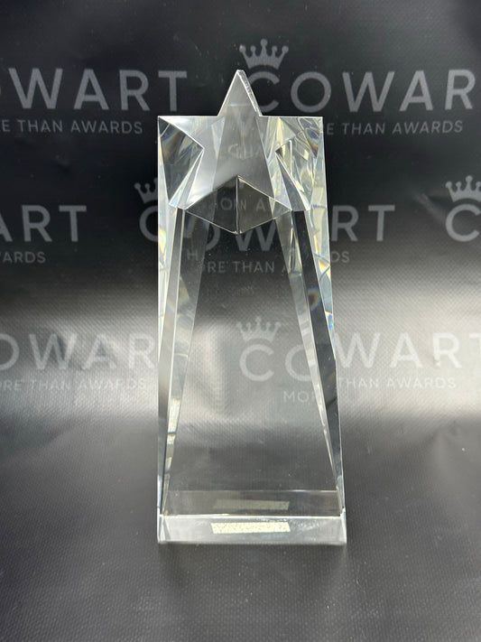 Crystal Star Carved from Crystal Block