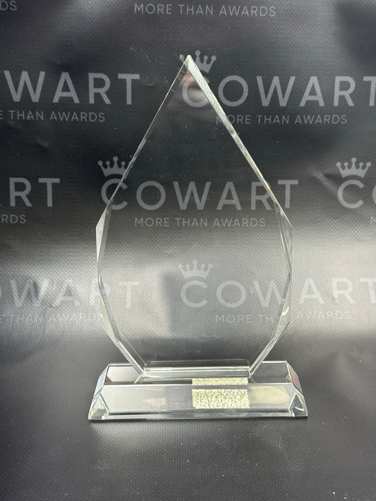 Diamond Crystal on Clear Pedestal Base