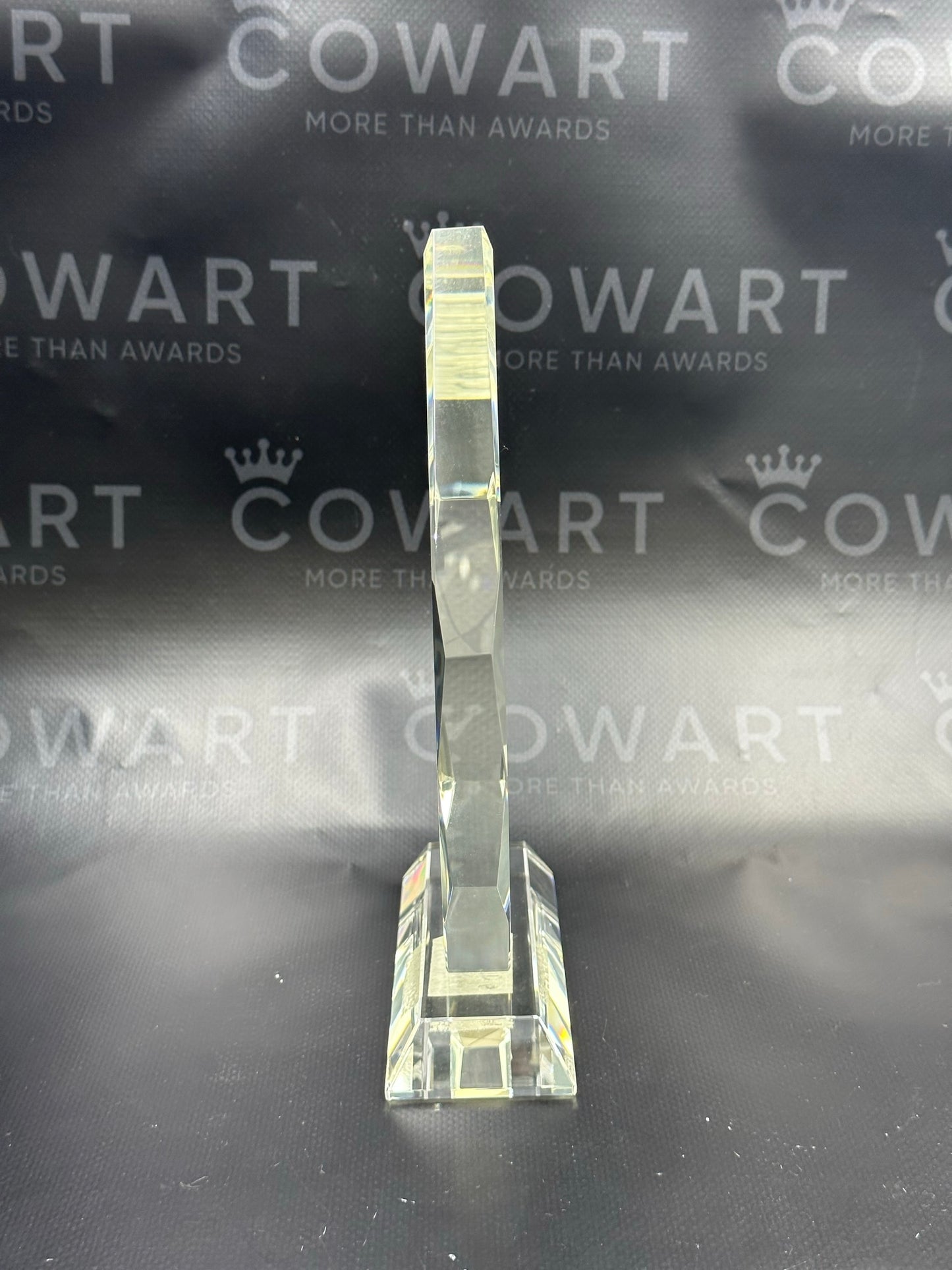 Diamond Crystal on Clear Pedestal Base