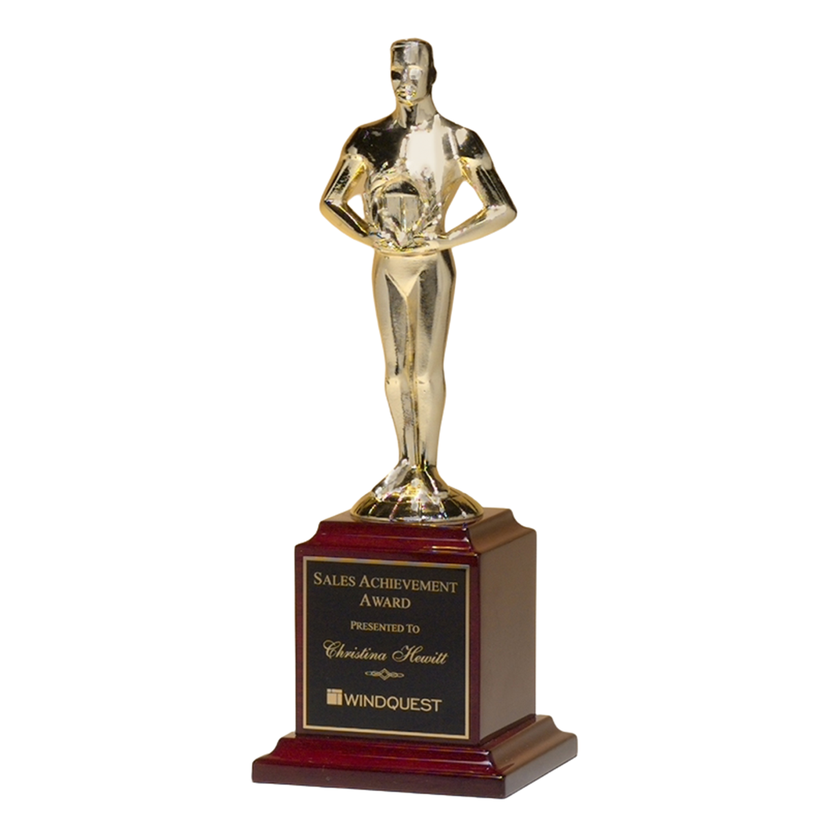 9" Oscar Award on Cherry Base