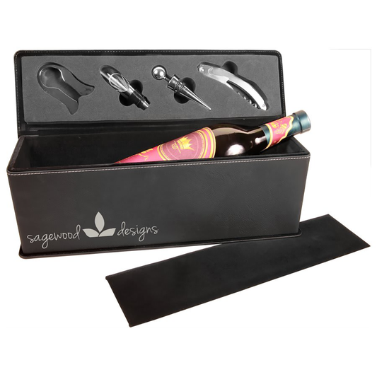 Leatherette Wine Box with Tools