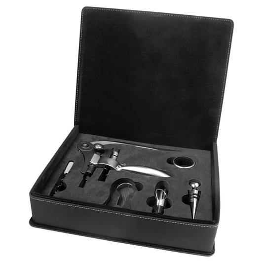 Leatherette Wine Tool Gift Set