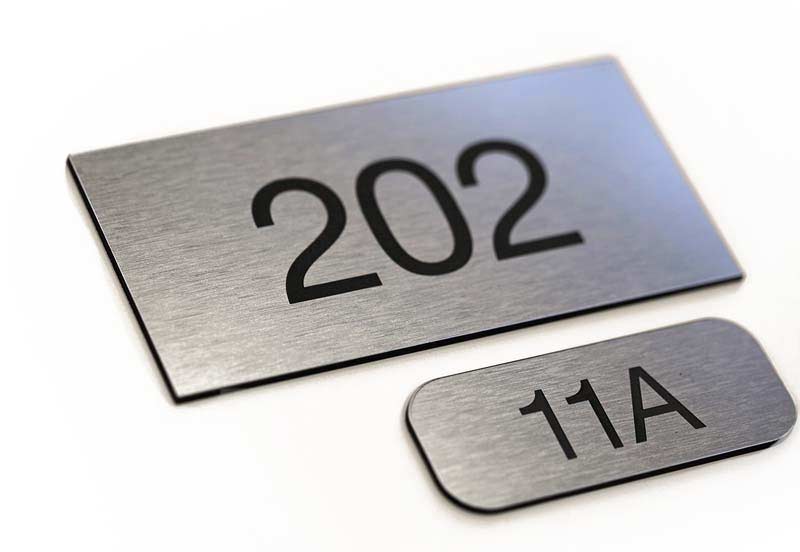 Interior Etched Plates with Square Corners in Multiple Colors and Sizes