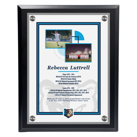 600 Series Standoff Plaque with Printed Backplate and Frosted Acrylic Front Plate
