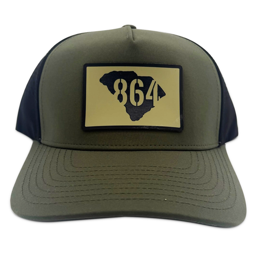 "864 in SC" Rectangular Patch Athletic Hat