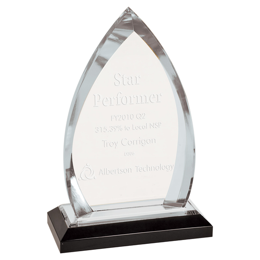 Silver Oval Acrylic Award