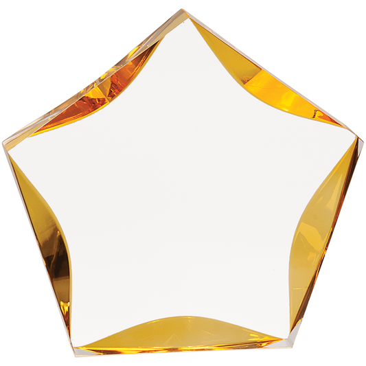 Luminary Star Acrylic Award in Clear on Gold