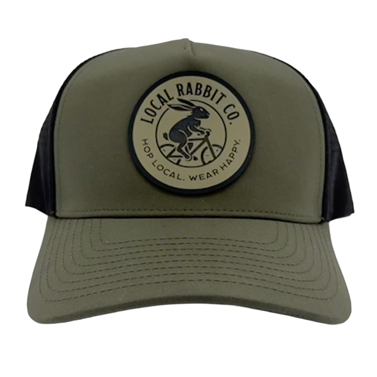 "Active Rabbit" Circle Patch Athletic Hat - 3 Color Options