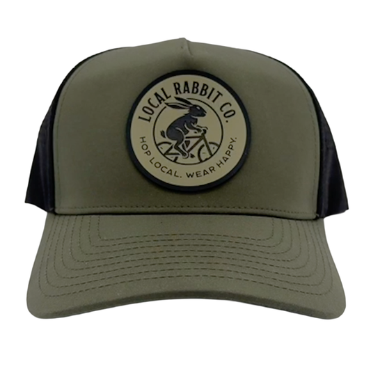 "Active Rabbit" Circle Patch Athletic Hat - 3 Color Options