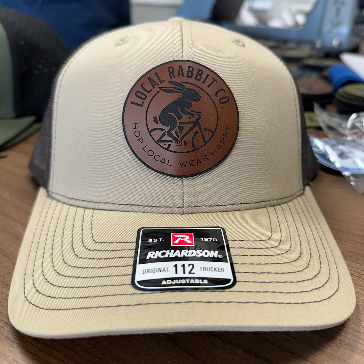 "Active Rabbit" Circle Patch Trucker Hat