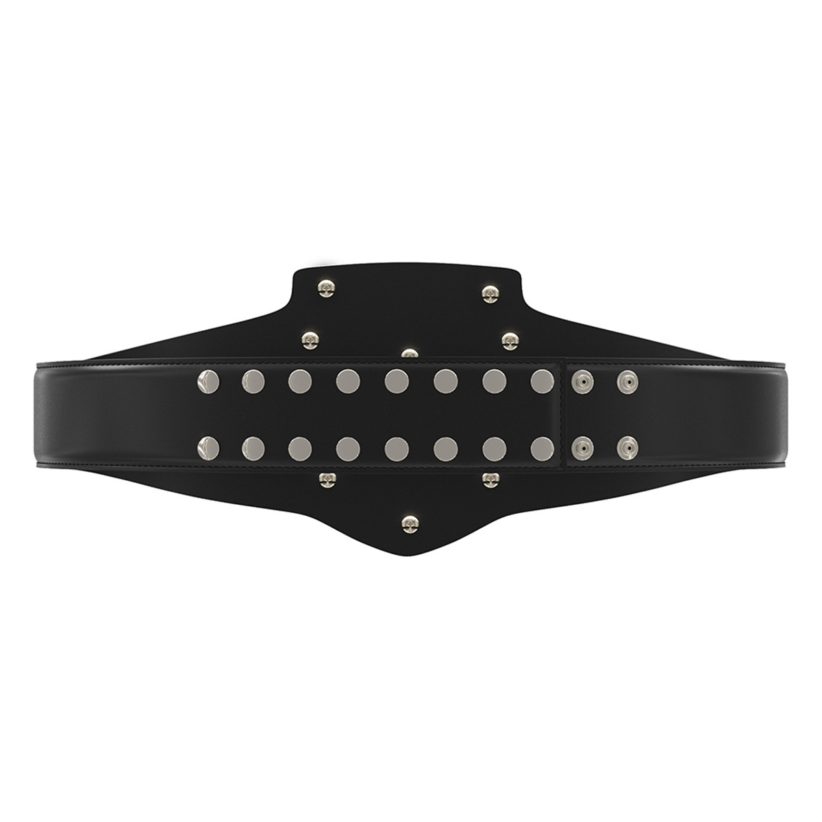 Antique Gold Shield Championship Belt in Black